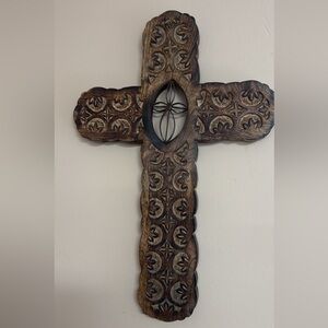 Rustic Brown Wall Cross Decor